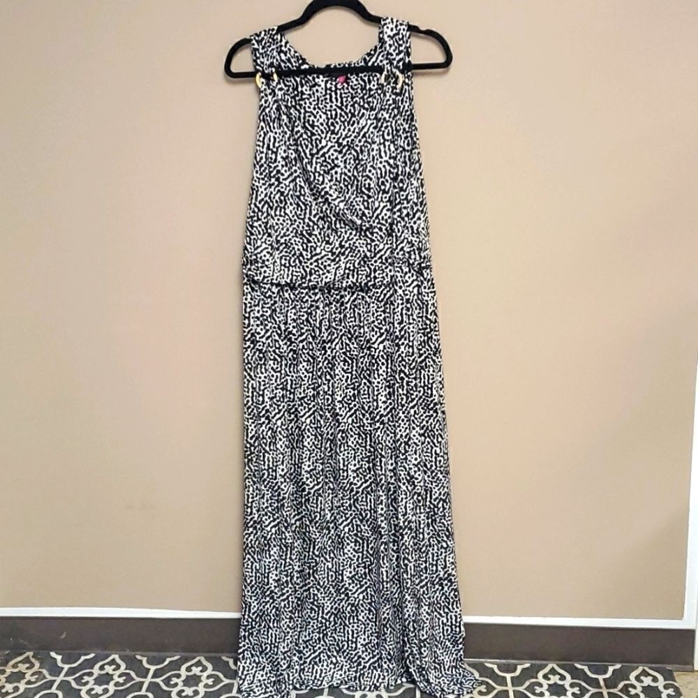 VINCE CAMUTO Black/White Maxi Dress - Size 3X‎